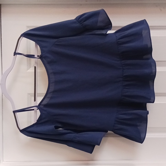 Oh la la! Women's Navy Blouse - Picture 1 of 3